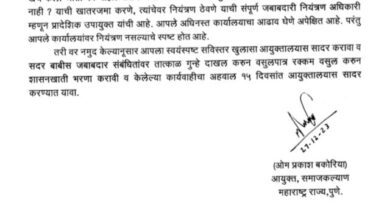 Photo of अल्पवयीन वधूंचे विवाह लावल्याप्रकरणी पडसा येथील ‘विवाह मेळावा’ प्रकरणात गुन्हे दाखल करून रक्कम वसूल करण्याचे आदेश…